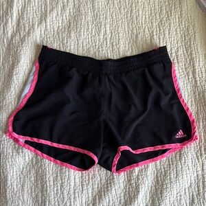 Adidas Women's Black and Pink Shorts